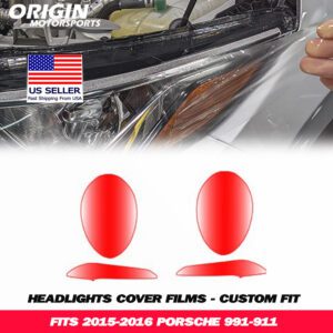 2015-2016 Porsche 991-911 Precut Headlight PPF Clear Paint Protection Film Kit 2015-2016 Porsche 991-911 Precut Headlight PPF Clear Paint Protection Film Kit