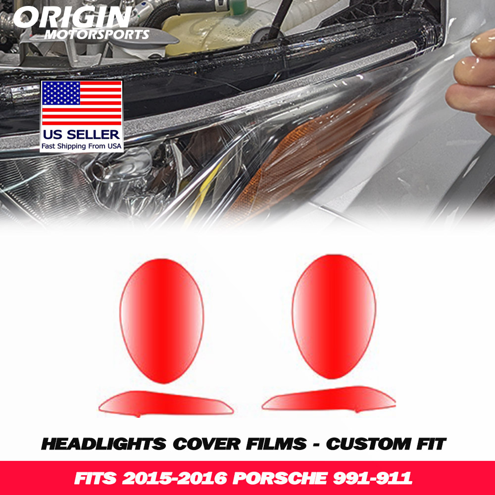 2015-2016 Porsche 991-911 Precut Headlight PPF Clear Paint Protection Film Kit 2015-2016 Porsche 991-911 Precut Headlight PPF Clear Paint Protection Film Kit