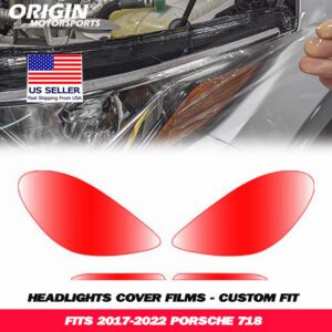 2017-2022 Porsche 718 Precut Headlight PPF Clear Paint Protection Film Kit 2017-2022 Porsche 718 Precut Headlight PPF Clear Paint Protection Film Kit