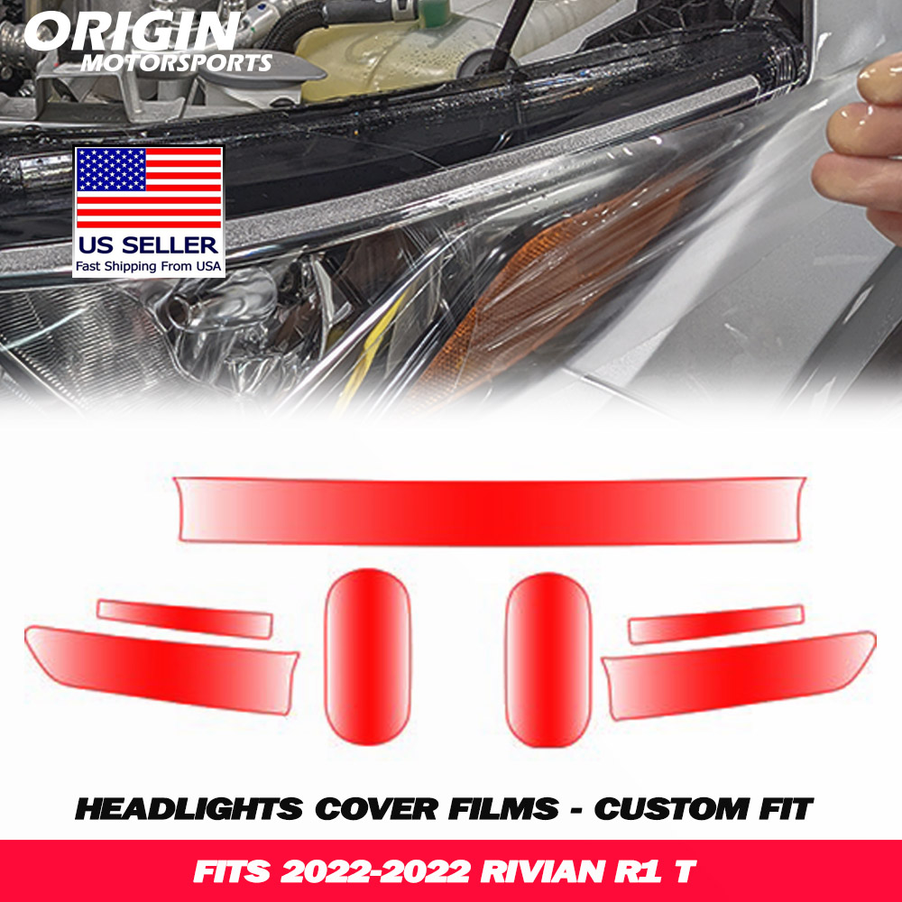 2022-2022 Rivian R1 T Precut Headlight PPF Clear Paint Protection Film Kit 2022-2022 Rivian R1 T Precut Headlight PPF Clear Paint Protection Film Kit