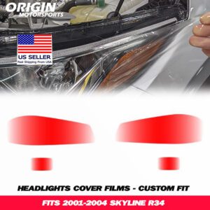 2001-2004 Skyline R34 Precut Headlight PPF Clear Paint Protection Film Kit 2001-2004 Skyline R34 Precut Headlight PPF Clear Paint Protection Film Kit
