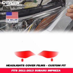 2011-2013 Subaru IMPREZA Precut Headlight PPF Clear Paint Protection Film Kit
