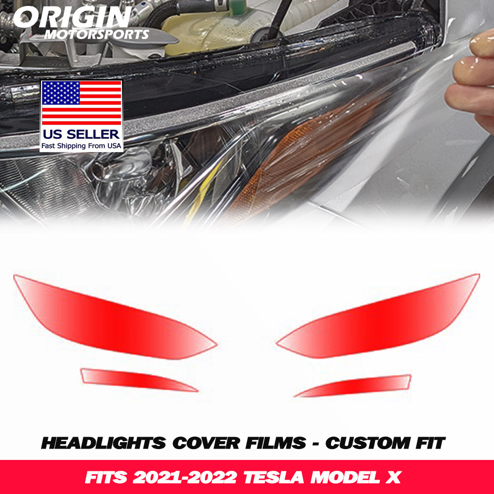 2021-2022 Tesla MODEL X Precut Headlight PPF Clear Paint Protection Film Kit 2021-2022 Tesla MODEL X Precut Headlight PPF Clear Paint Protection Film Kit