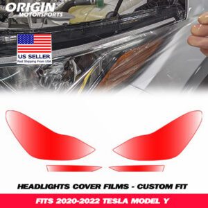 2020-2025 Tesla MODEL Y Precut Headlight PPF Clear Paint Protection Film Kit