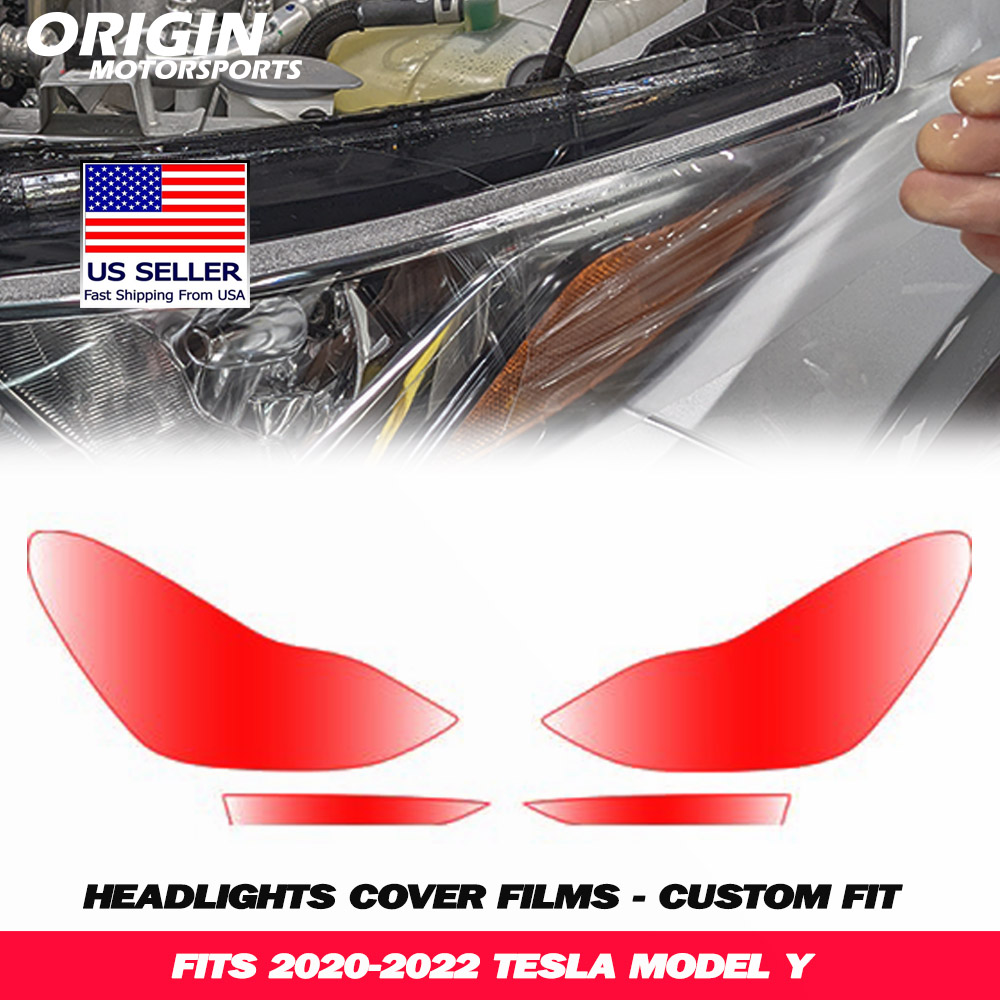 2020-2025 Tesla MODEL Y Precut Headlight PPF Clear Paint Protection Film Kit 2020-2025 Tesla MODEL Y Precut Headlight PPF Clear Paint Protection Film Kit