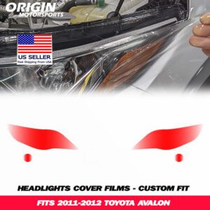2011-2012 Toyota AVALON Precut Headlight PPF Clear Paint Protection Film Kit