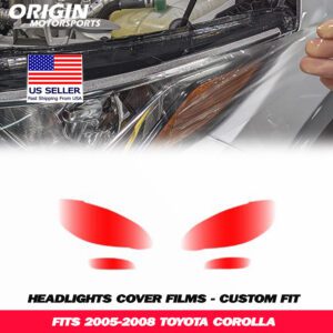2005-2008 Toyota COROLLA Precut Headlight PPF Clear Paint Protection Film Kit 2005-2008 Toyota COROLLA Precut Headlight PPF Clear Paint Protection Film Kit