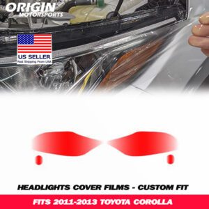 2011-2013 Toyota COROLLA Precut Headlight PPF Clear Paint Protection Film Kit