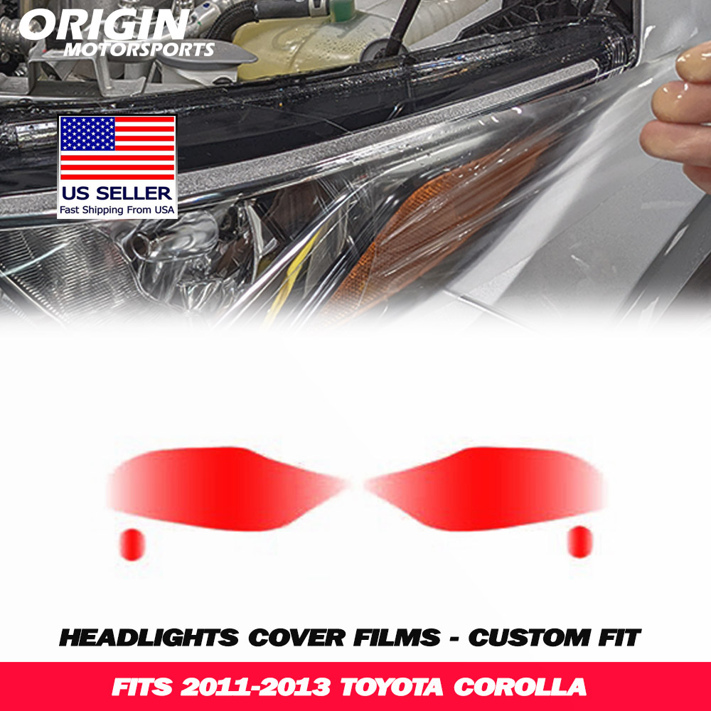 2011-2013 Toyota COROLLA Precut Headlight PPF Clear Paint Protection Film Kit 2011-2013 Toyota COROLLA Precut Headlight PPF Clear Paint Protection Film Kit