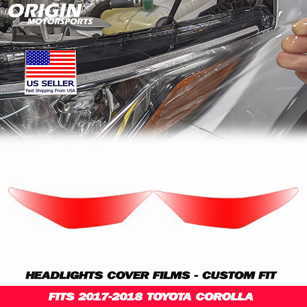 2017-2018 Toyota COROLLA Precut Headlight PPF Clear Paint Protection Film Kit 2017-2018 Toyota COROLLA Precut Headlight PPF Clear Paint Protection Film Kit