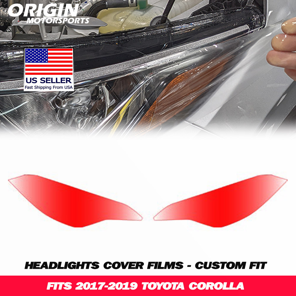2017-2019 Toyota COROLLA Precut Headlight PPF Clear Paint Protection Film Kit 2017-2019 Toyota COROLLA Precut Headlight PPF Clear Paint Protection Film Kit