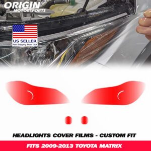 2009-2013 Toyota MATRIX Precut Headlight PPF Clear Paint Protection Film Kit 2009-2013 Toyota MATRIX Precut Headlight PPF Clear Paint Protection Film Kit