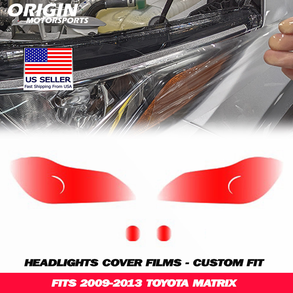 2009-2013 Toyota MATRIX Precut Headlight PPF Clear Paint Protection Film Kit 2009-2013 Toyota MATRIX Precut Headlight PPF Clear Paint Protection Film Kit
