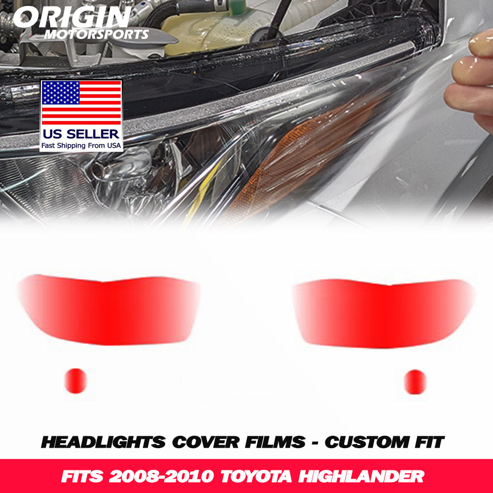 2008-2010 Toyota HIGHLANDER Precut Headlight PPF Clear Paint Protection Film Kit
