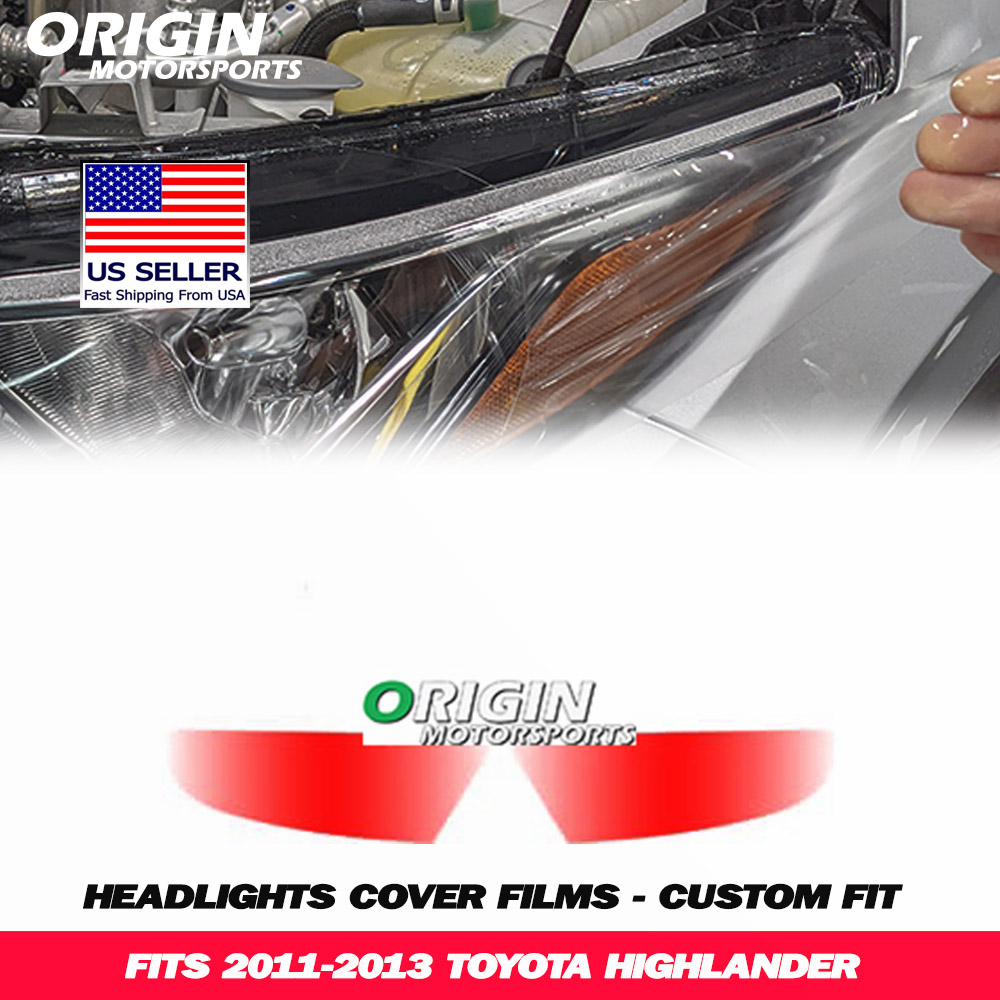 2011-2013 Toyota HIGHLANDER Precut Headlight PPF Clear Paint Protection Film Kit 2011-2013 Toyota HIGHLANDER Precut Headlight PPF Clear Paint Protection Film Kit