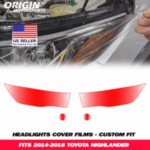2014-2016 Toyota HIGHLANDER Precut Headlight PPF Clear Paint Protection Film Kit 2014-2016 Toyota HIGHLANDER Precut Headlight PPF Clear Paint Protection Film Kit