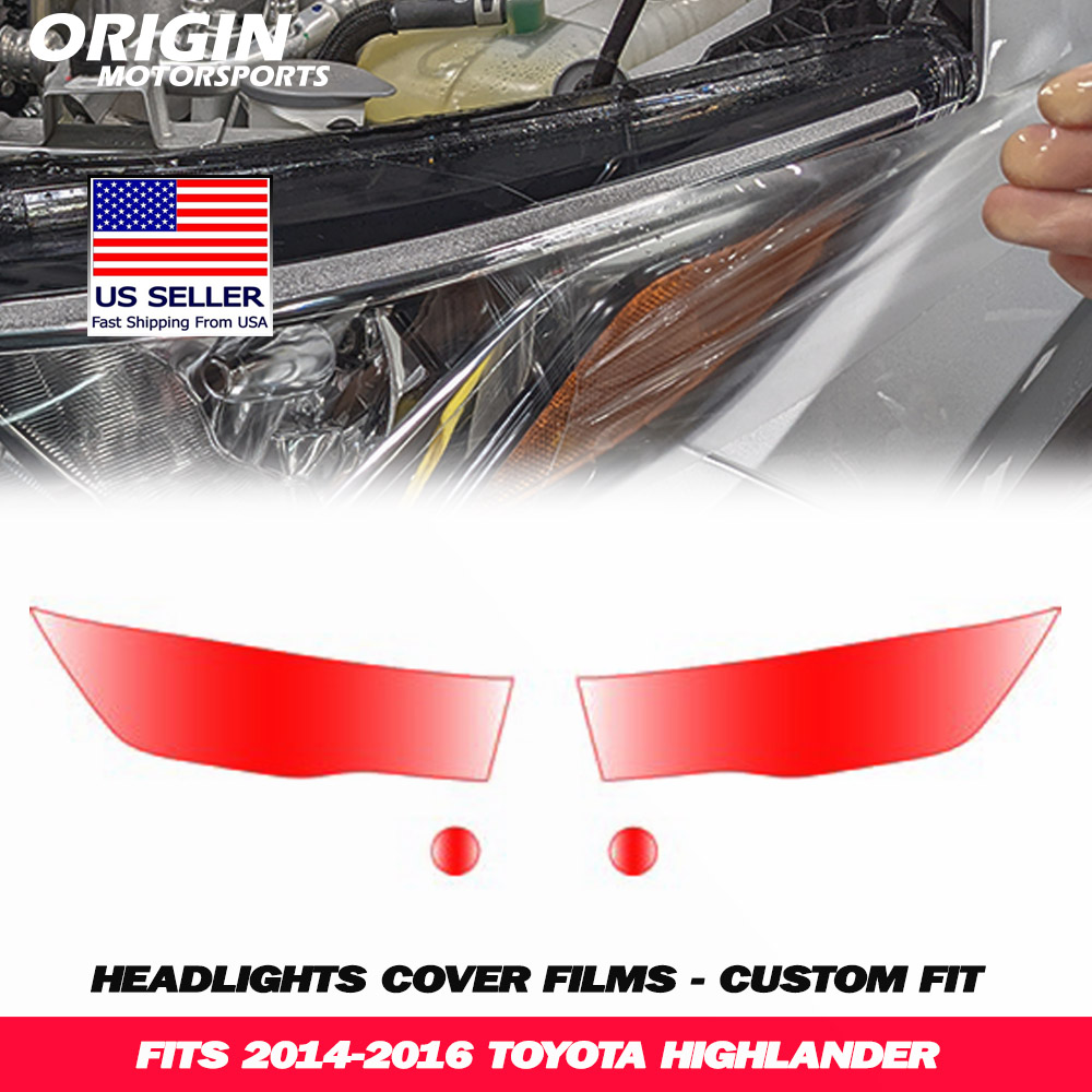 2014-2016 Toyota HIGHLANDER Precut Headlight PPF Clear Paint Protection Film Kit