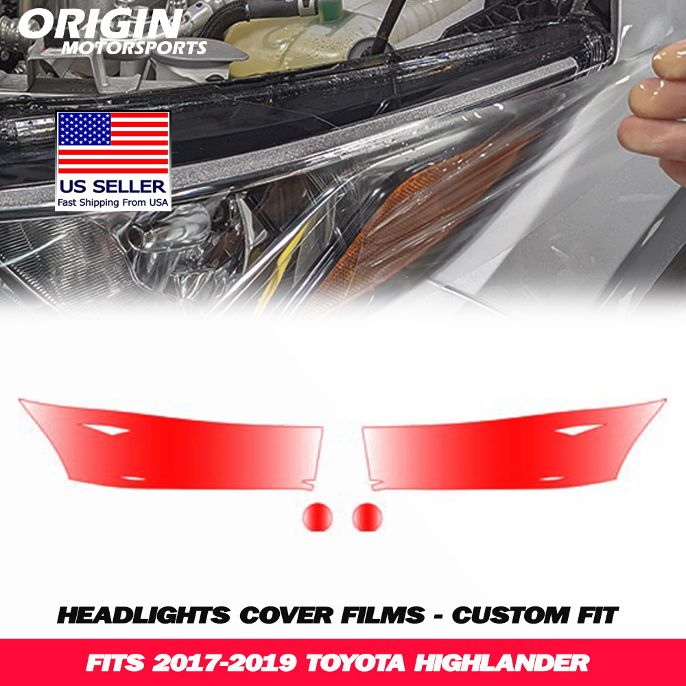 2017-2019 Toyota HIGHLANDER Precut Headlight PPF Clear Paint Protection Film Kit 2017-2019 Toyota HIGHLANDER Precut Headlight PPF Clear Paint Protection Film Kit
