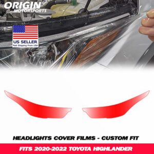 2020-2022 Toyota HIGHLANDER Precut Headlight PPF Clear Paint Protection Film Kit 2020-2022 Toyota HIGHLANDER Precut Headlight PPF Clear Paint Protection Film Kit