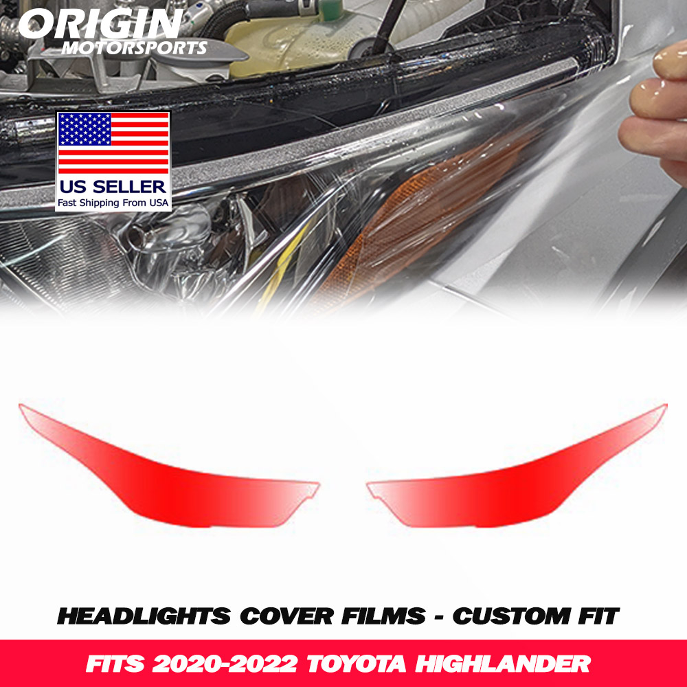 2020-2022 Toyota HIGHLANDER Precut Headlight PPF Clear Paint Protection Film Kit 2020-2022 Toyota HIGHLANDER Precut Headlight PPF Clear Paint Protection Film Kit