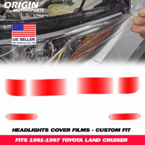 1991-1997 Toyota LAND CRUISER Precut Headlight PPF Clear Paint Protection Film Kit 1991-1997 Toyota LAND CRUISER Precut Headlight PPF Clear Paint Protection Film Kit