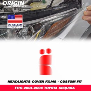 2001-2004 Toyota SEQUOIA Precut Headlight PPF Clear Paint Protection Film Kit 2001-2004 Toyota SEQUOIA Precut Headlight PPF Clear Paint Protection Film Kit