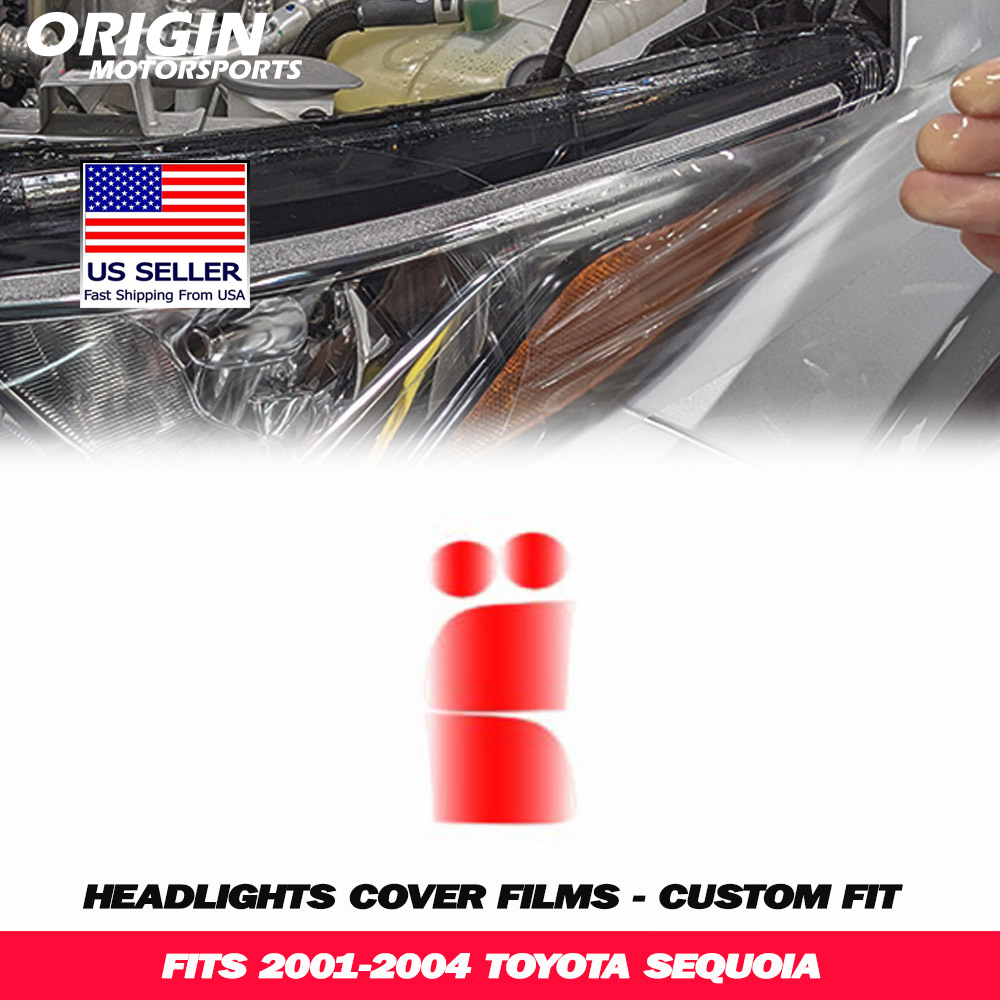 2001-2004 Toyota SEQUOIA Precut Headlight PPF Clear Paint Protection Film Kit 2001-2004 Toyota SEQUOIA Precut Headlight PPF Clear Paint Protection Film Kit