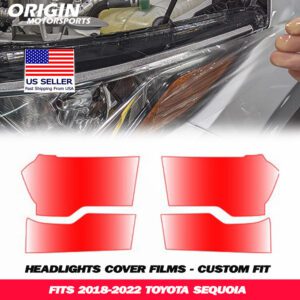 2018-2022 Toyota SEQUOIA Precut Headlight PPF Clear Paint Protection Film Kit