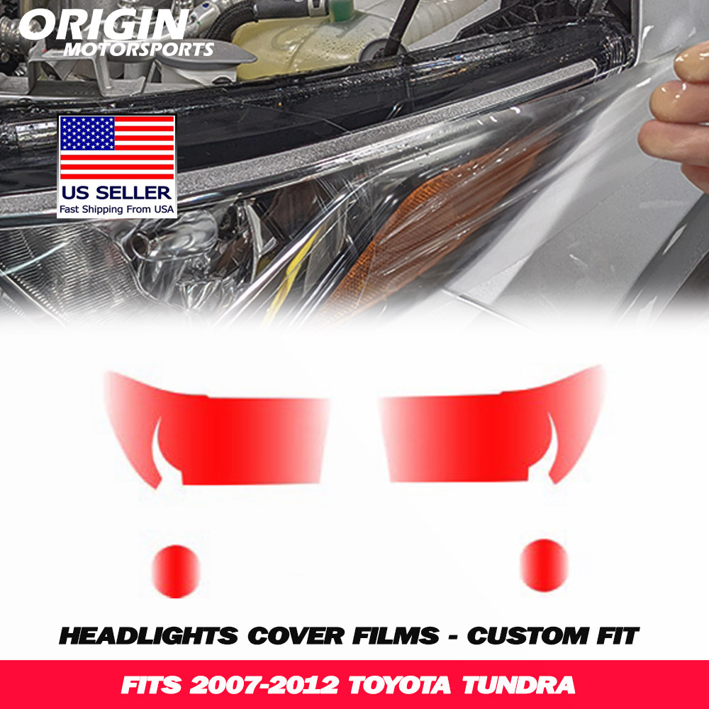 2007-2012 Toyota TUNDRA Precut Headlight PPF Clear Paint Protection Film Kit 2007-2012 Toyota TUNDRA Precut Headlight PPF Clear Paint Protection Film Kit