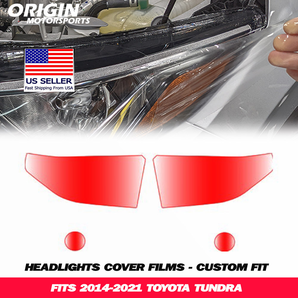 2014-2021 Toyota TUNDRA Precut Headlight PPF Clear Paint Protection Film Kit 2014-2021 Toyota TUNDRA Precut Headlight PPF Clear Paint Protection Film Kit