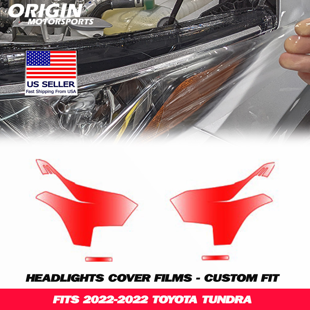 2022-2022 Toyota TUNDRA Precut Headlight PPF Clear Paint Protection Film Kit 2022-2022 Toyota TUNDRA Precut Headlight PPF Clear Paint Protection Film Kit