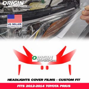 2012-2014 Toyota PRIUS Precut Headlight PPF Clear Paint Protection Film Kit 2012-2014 Toyota PRIUS Precut Headlight PPF Clear Paint Protection Film Kit