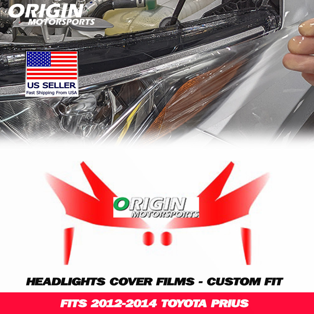 2012-2014 Toyota PRIUS Precut Headlight PPF Clear Paint Protection Film Kit 2012-2014 Toyota PRIUS Precut Headlight PPF Clear Paint Protection Film Kit