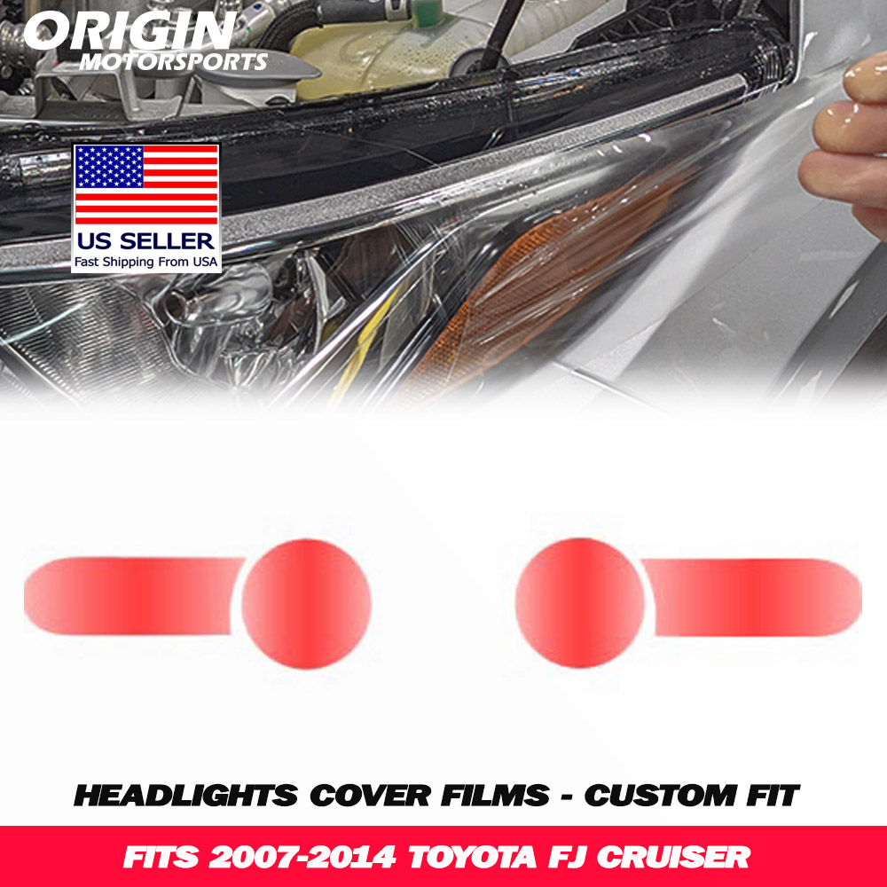 2007-2014 Toyota FJ CRUISER Precut Headlight PPF Clear Paint Protection Film Kit 2007-2014 Toyota FJ CRUISER Precut Headlight PPF Clear Paint Protection Film Kit