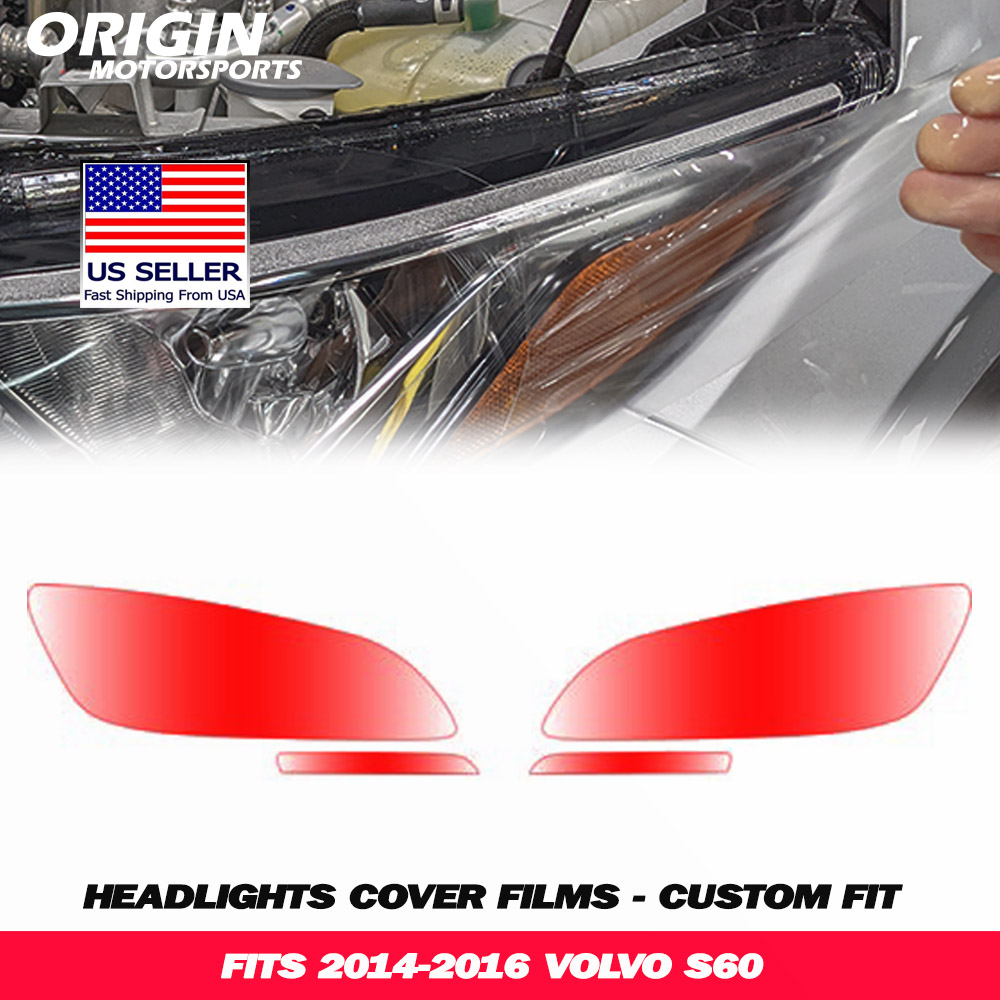 2014-2016 Volvo S60 Precut Headlight PPF Clear Paint Protection Film Kit 2014-2016 Volvo S60 Precut Headlight PPF Clear Paint Protection Film Kit