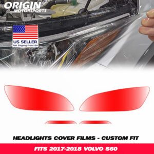 2017-2018 Volvo S60 Precut Headlight PPF Clear Paint Protection Film Kit 2017-2018 Volvo S60 Precut Headlight PPF Clear Paint Protection Film Kit