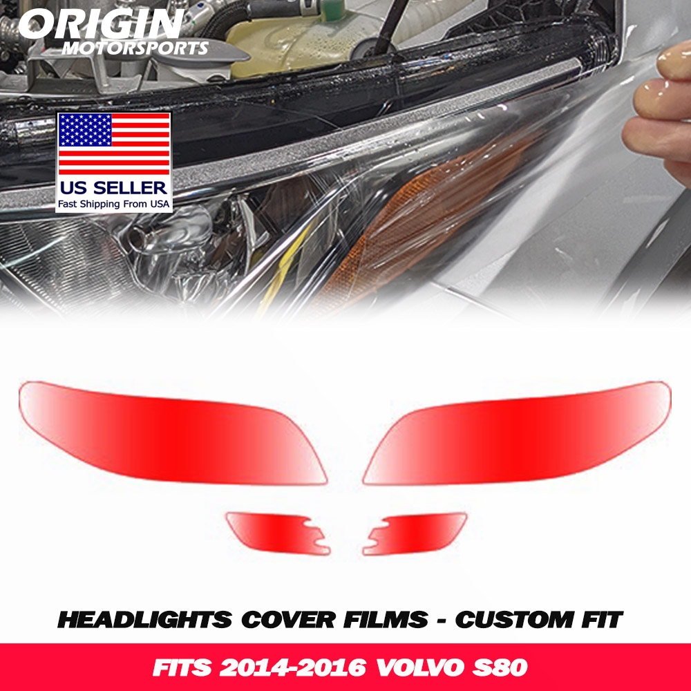 2014-2016 Volvo S80 Precut Headlight PPF Clear Paint Protection Film Kit 2014-2016 Volvo S80 Precut Headlight PPF Clear Paint Protection Film Kit
