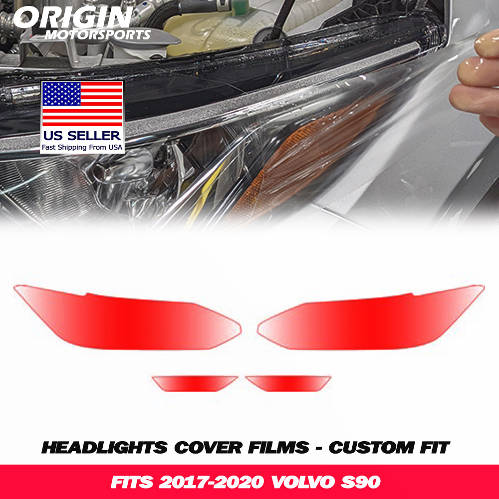 2017-2020 Volvo S90 Precut Headlight PPF Clear Paint Protection Film Kit 2017-2020 Volvo S90 Precut Headlight PPF Clear Paint Protection Film Kit