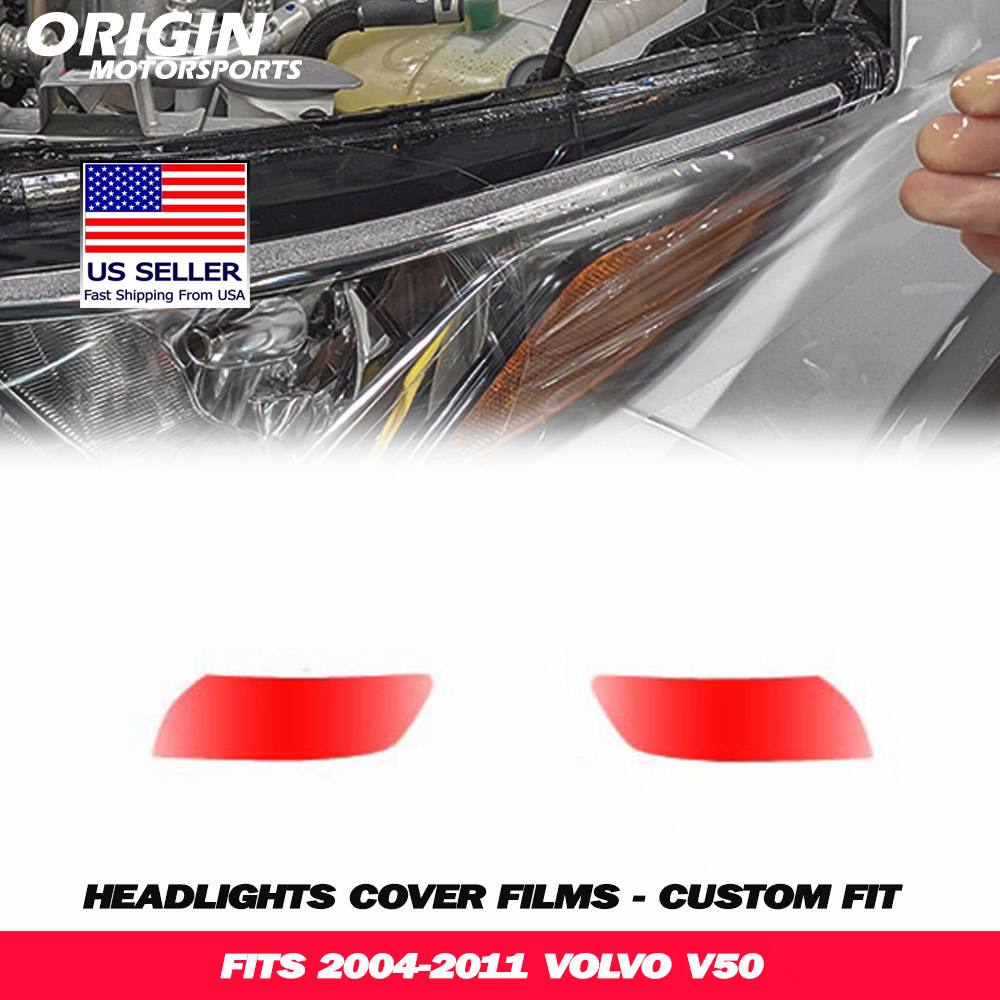 2004-2011 Volvo V50 Precut Headlight PPF Clear Paint Protection Film Kit 2004-2011 Volvo V50 Precut Headlight PPF Clear Paint Protection Film Kit