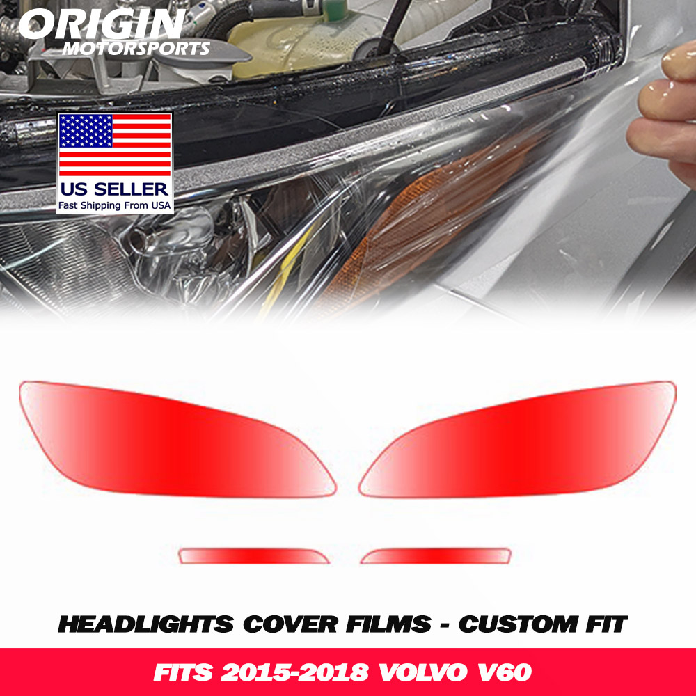 2015-2018 Volvo V60 Precut Headlight PPF Clear Paint Protection Film Kit 2015-2018 Volvo V60 Precut Headlight PPF Clear Paint Protection Film Kit