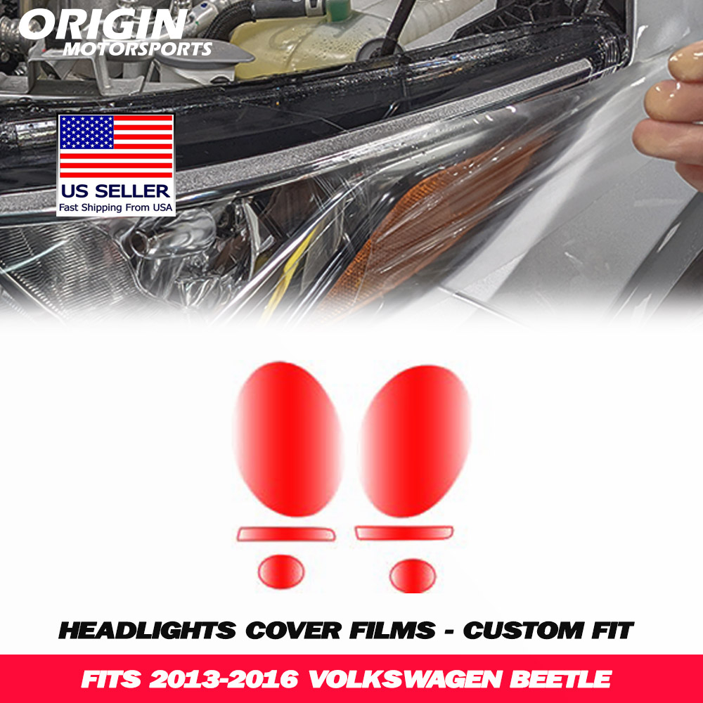 2013-2016 Volkswagen BEETLE Precut Headlight PPF Clear Paint Protection Film Kit 2013-2016 Volkswagen BEETLE Precut Headlight PPF Clear Paint Protection Film Kit