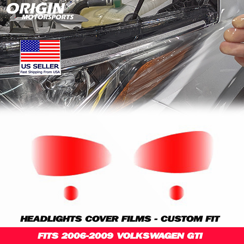 2006-2009 Volkswagen GTI Precut Headlight PPF Clear Paint Protection Film Kit 2006-2009 Volkswagen GTI Precut Headlight PPF Clear Paint Protection Film Kit