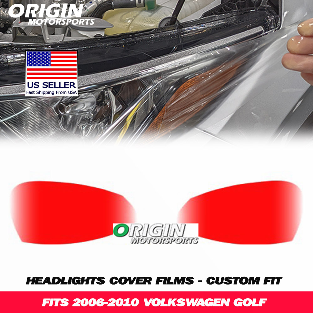 2006-2010 Volkswagen GOLF Precut Headlight PPF Clear Paint Protection Film Kit 2006-2010 Volkswagen GOLF Precut Headlight PPF Clear Paint Protection Film Kit
