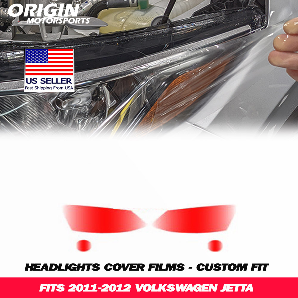 2011-2012 Volkswagen JETTA Precut Headlight PPF Clear Paint Protection Film Kit 2011-2012 Volkswagen JETTA Precut Headlight PPF Clear Paint Protection Film Kit