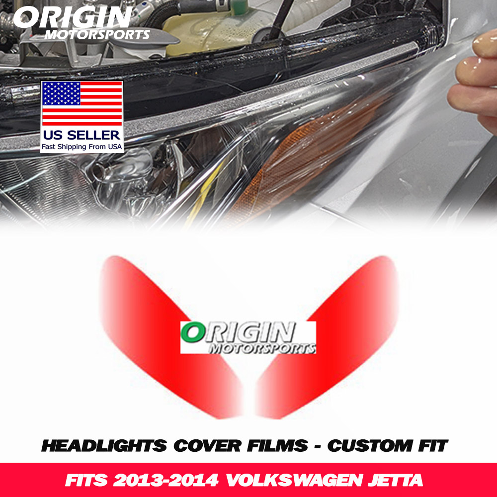 2013-2014 Volkswagen JETTA Precut Headlight PPF Clear Paint Protection Film Kit 2013-2014 Volkswagen JETTA Precut Headlight PPF Clear Paint Protection Film Kit