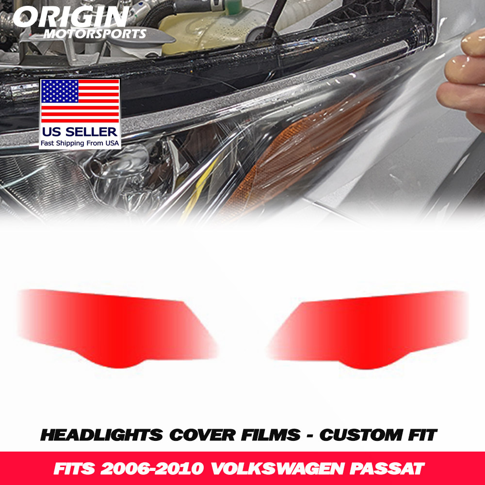 2006-2010 Volkswagen PASSAT Precut Headlight PPF Clear Paint Protection Film Kit 2006-2010 Volkswagen PASSAT Precut Headlight PPF Clear Paint Protection Film Kit