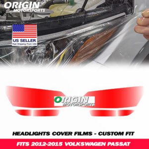 2012-2015 Volkswagen PASSAT Precut Headlight PPF Clear Paint Protection Film Kit 2012-2015 Volkswagen PASSAT Precut Headlight PPF Clear Paint Protection Film Kit
