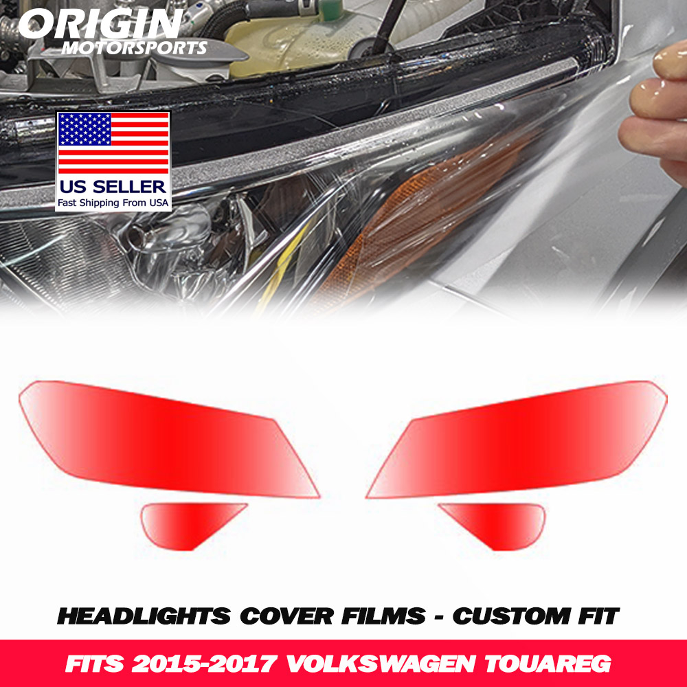 2015-2017 Volkswagen TOUAREG Precut Headlight PPF Clear Paint Protection Film Kit 2015-2017 Volkswagen TOUAREG Precut Headlight PPF Clear Paint Protection Film Kit