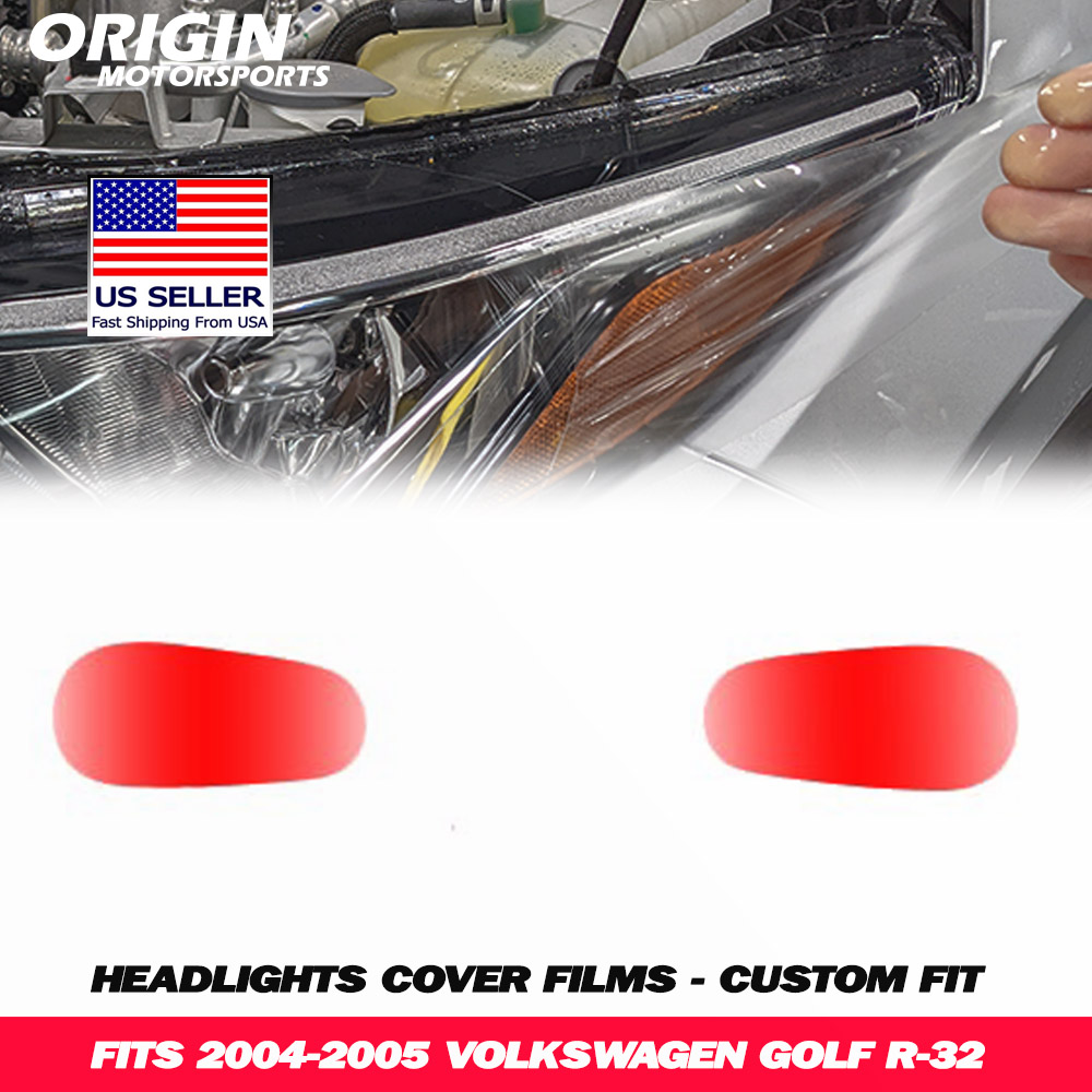 2004-2005 Volkswagen GOLF R-32 Precut Headlight PPF Clear Paint Protection Film Kit 2004-2005 Volkswagen GOLF R-32 Precut Headlight PPF Clear Paint Protection Film Kit