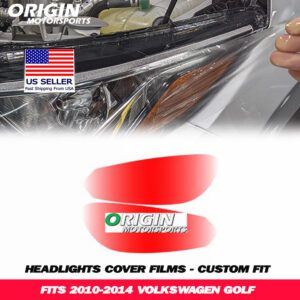 2010-2014 Volkswagen GOLF Precut Headlight PPF Clear Paint Protection Film Kit